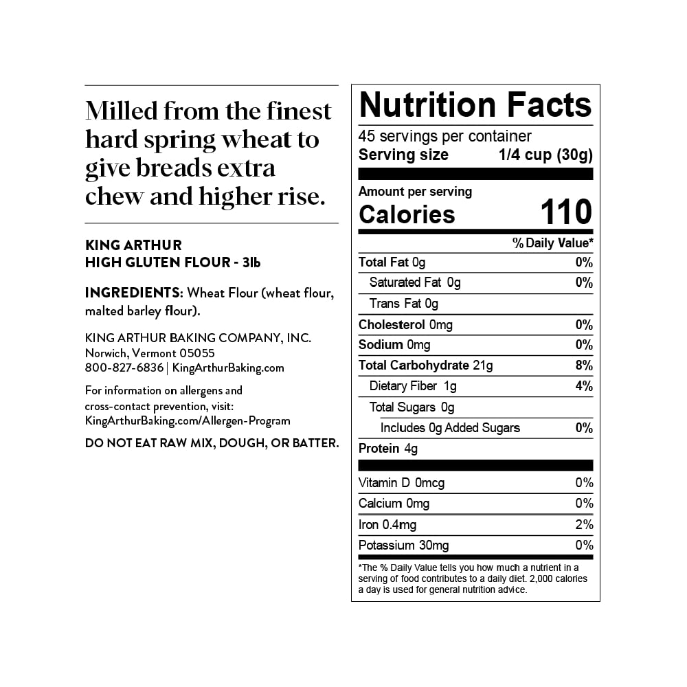 king-arthur-high-gluten-flour---3-lb-bag-of-white-flour-with-high-protein-content---contains-wheat-and-malted-barley-flour---48-ounces-5