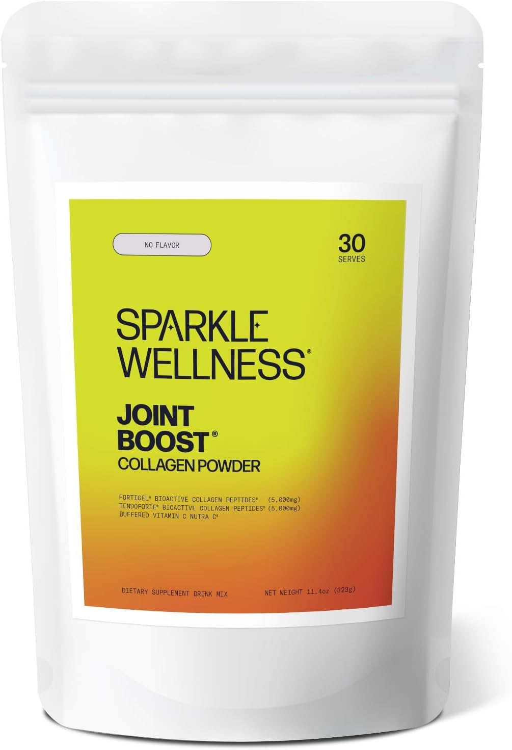 Joint Mobility Support Collagen Powder Supplement with FORTIGEL & TENDOFORTE Peptides - Sparkle Wellness Joint Boost (No Flavor) [30 Servings] - Espot.com.au