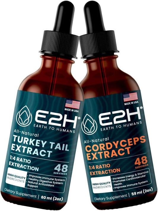 e2h-earth-to-humans-turkey-tail-cordyceps-extracts-bundle---immune-support-focus-memory-clarity---non-gmo-vegan---4-fl-oz-total-1