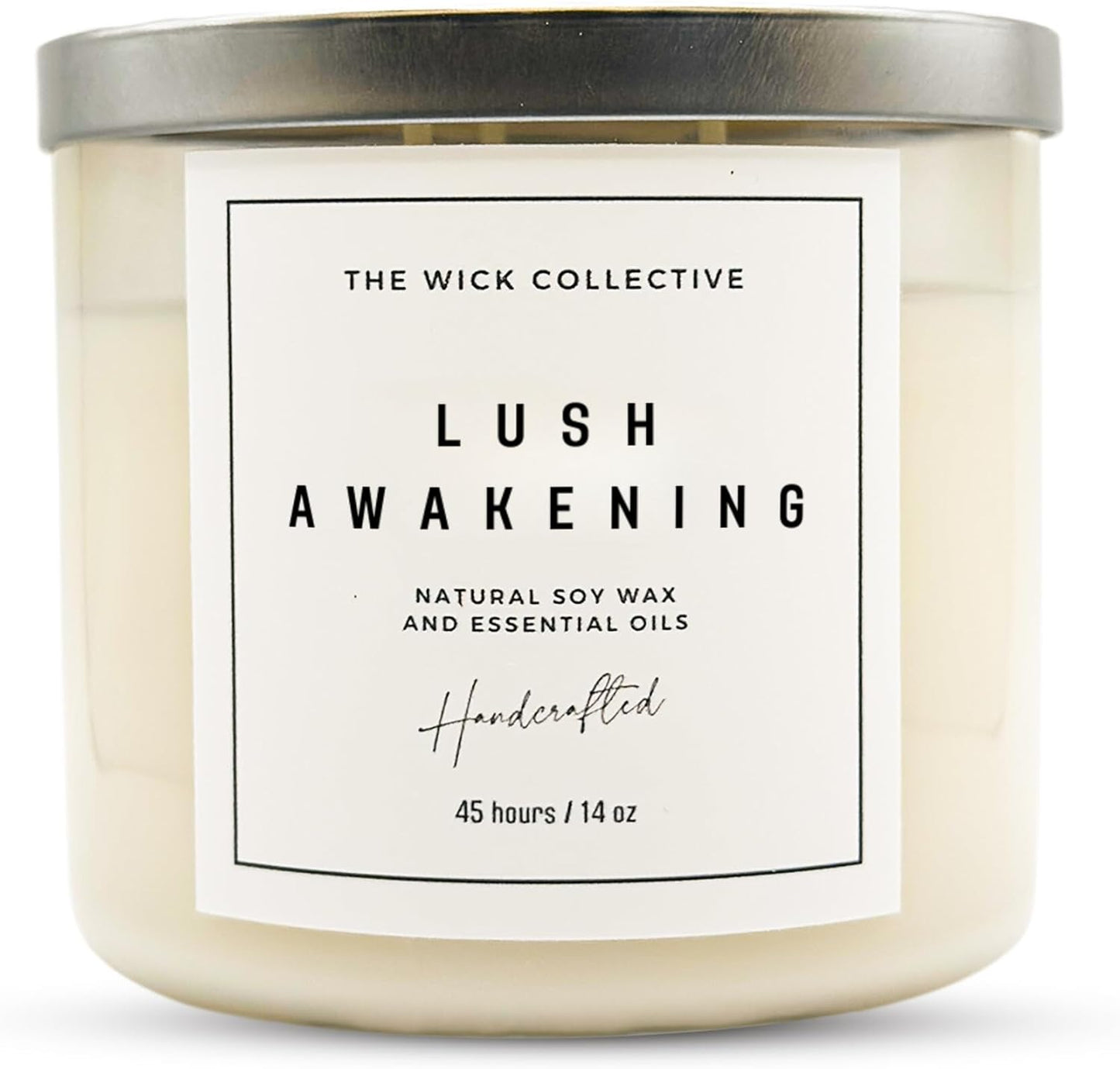 The Wick Collective Eucalyptus Mint 3-Wick Soy Candle - 14 oz Eco-Friendly Candle with Essential Oils - Long-Lasting 45-Hour Burn Time - Scented Candle in Glass Jar - Espot.com.au