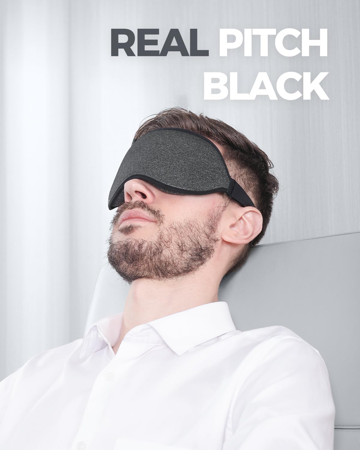 Luxury Sleep Mask for Back and Side Sleeper - Completely Blocks Light for Men and Women - Zero Eye Pressure 3D Contoured Night Blindfold - Breathable and Soft Eye Shade Cover - Espot.com.au