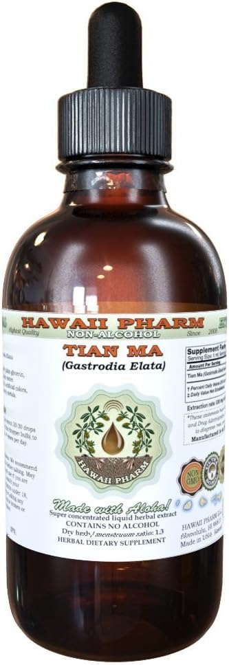 alcohol-free-tian-ma-liquid-extract-2-floz---natural-gastrodia-elata-tuber-glycerite-herbal-supplement-by-hawaii-pharm-1