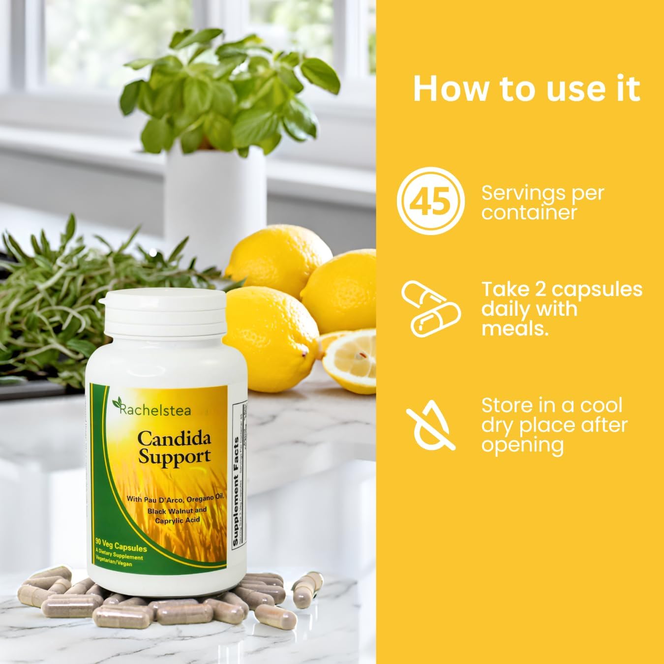 candida-support-supplement-with-pau-darco-oregano-oil-black-walnut-caprylic-acid---90-veg-capsules-vegetarianvegan-formula-for-intestinal-flora-3