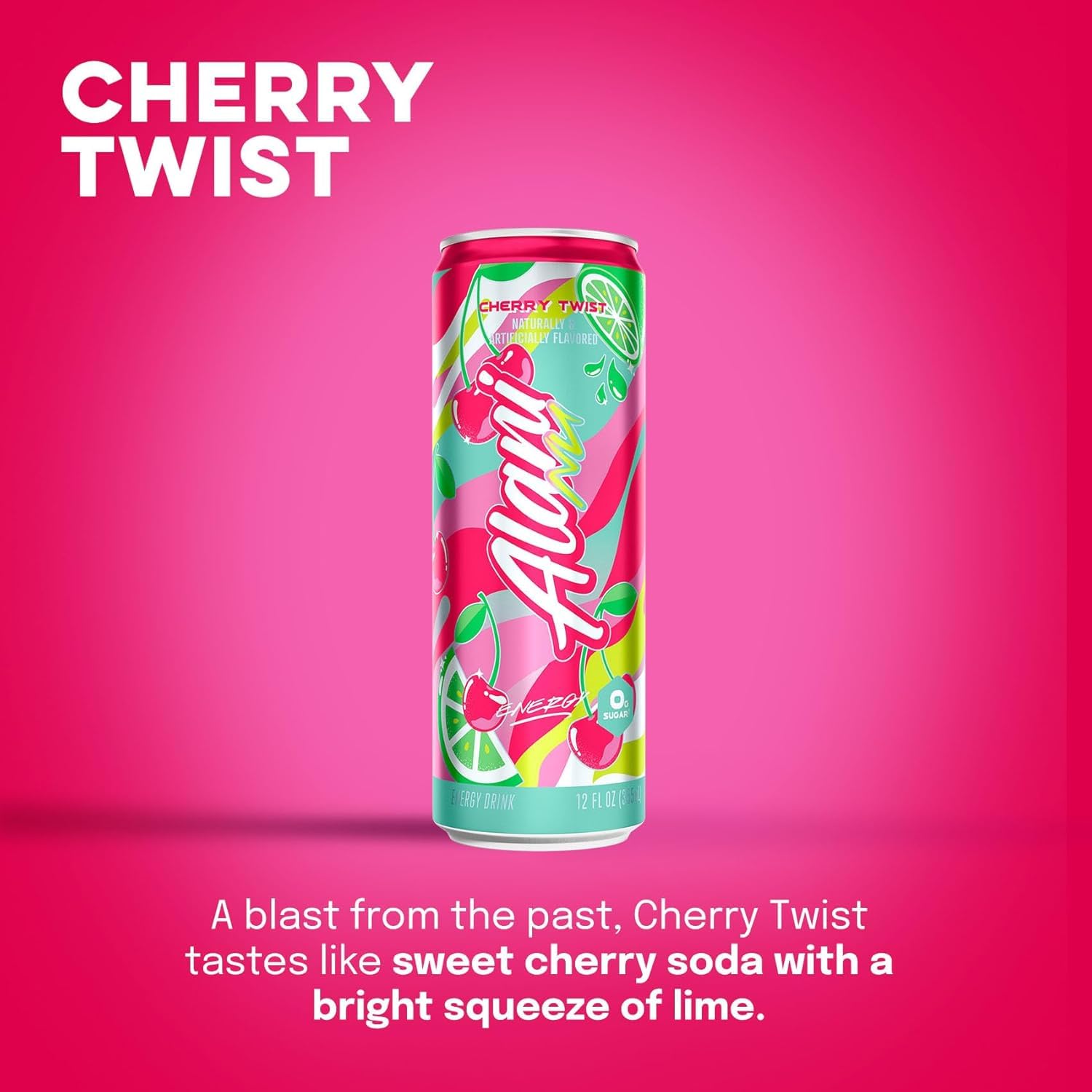 Alani Nu Cherry Twist Sugar Free Energy Drinks, 200mg Caffeine, Pre Workout Performance, Antioxidants, Biotin B Vitamins, Zero Sugar, 15 Calories, 12 Fl Oz Cans (24 Pack) - Espot.com.au