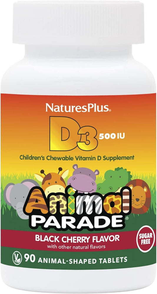 sugar-free-childrens-vitamin-d3-500-iu-chewables-in-black-cherry-flavor---90-animal-shaped-tablets-for-bone-health-immune-support---natures-plus-animal-parade---90-servings-1