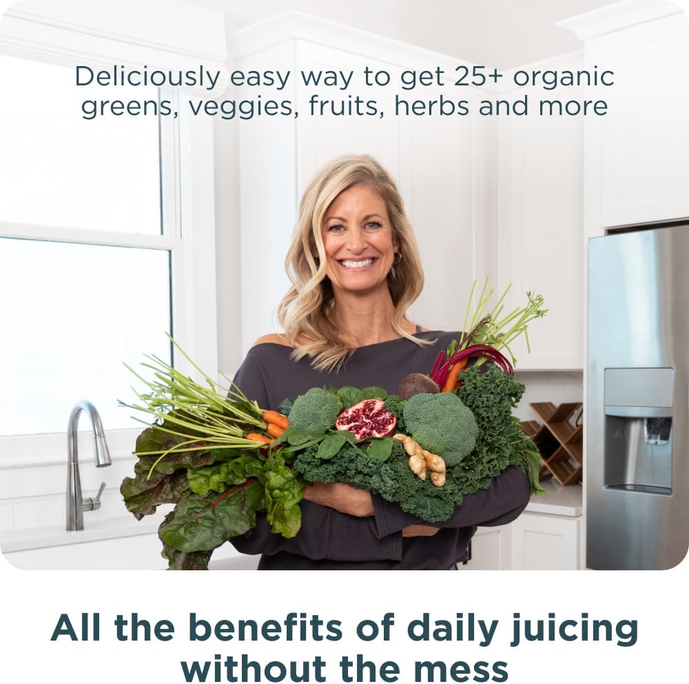 Organic SuperGreens Powder with Probiotics & Multivitamin Greens - Real Fruits, Vegetables & Herbs - Digestive & Energy Support - 12 Servings, 3.6oz - Espot.com.au