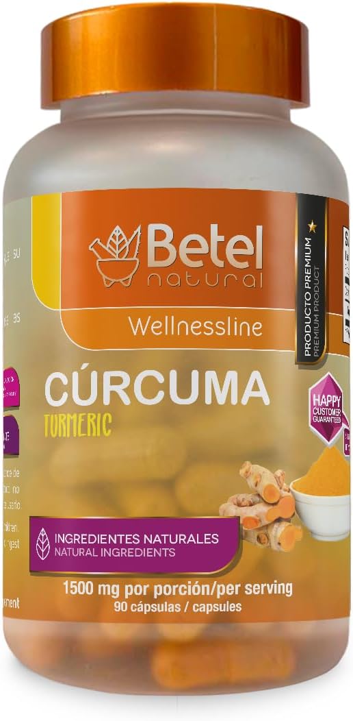 Organic Turmeric Curcumin Capsules - 1500mg per Serving, 90 Capsules - Premium Quality Betel Natural Supplement - Espot.com.au