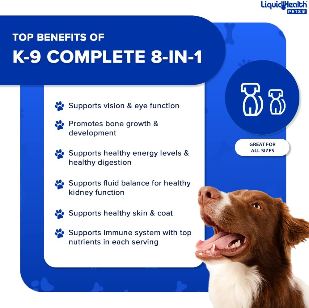 32-oz-liquidhealth-k9-complete-multivitamin-for-dogs-puppies---8-in-1-formula-for-senior-puppy-dog-diet---canine-vitamins-for-skin-coat-joints-immune-support---3-pack-4