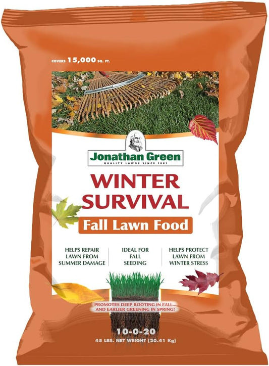 Jonathan Green Winter Survival Fall Lawn Food - 10-0-20 Fertilizer for Fall Lawns (15,000 Sq. Ft.) - Espot.com.au