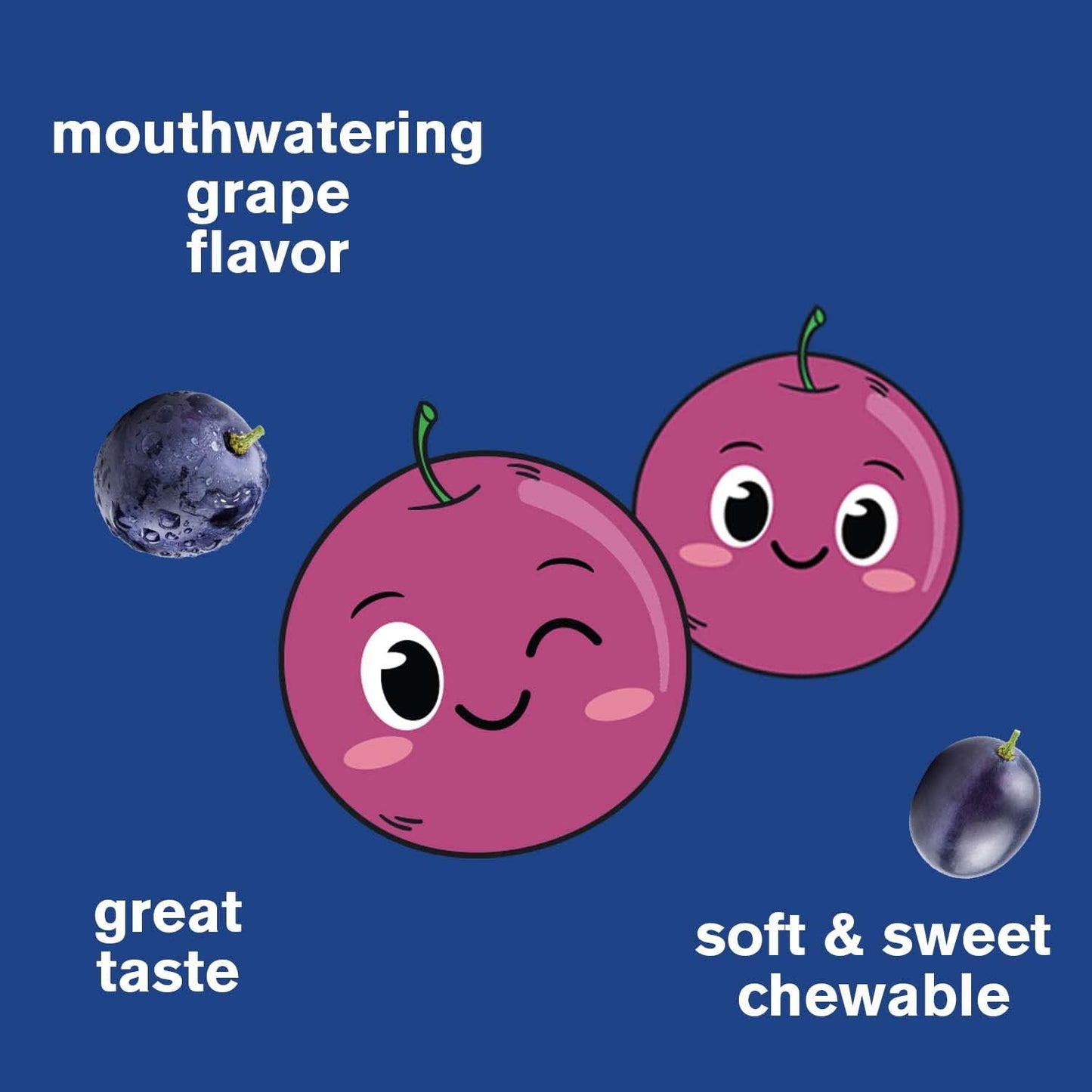 Kids Iron Gummies with Vitamin C - Anemia & Immunity Support - Natural Grape Flavor - 60 Count - Espot.com.au