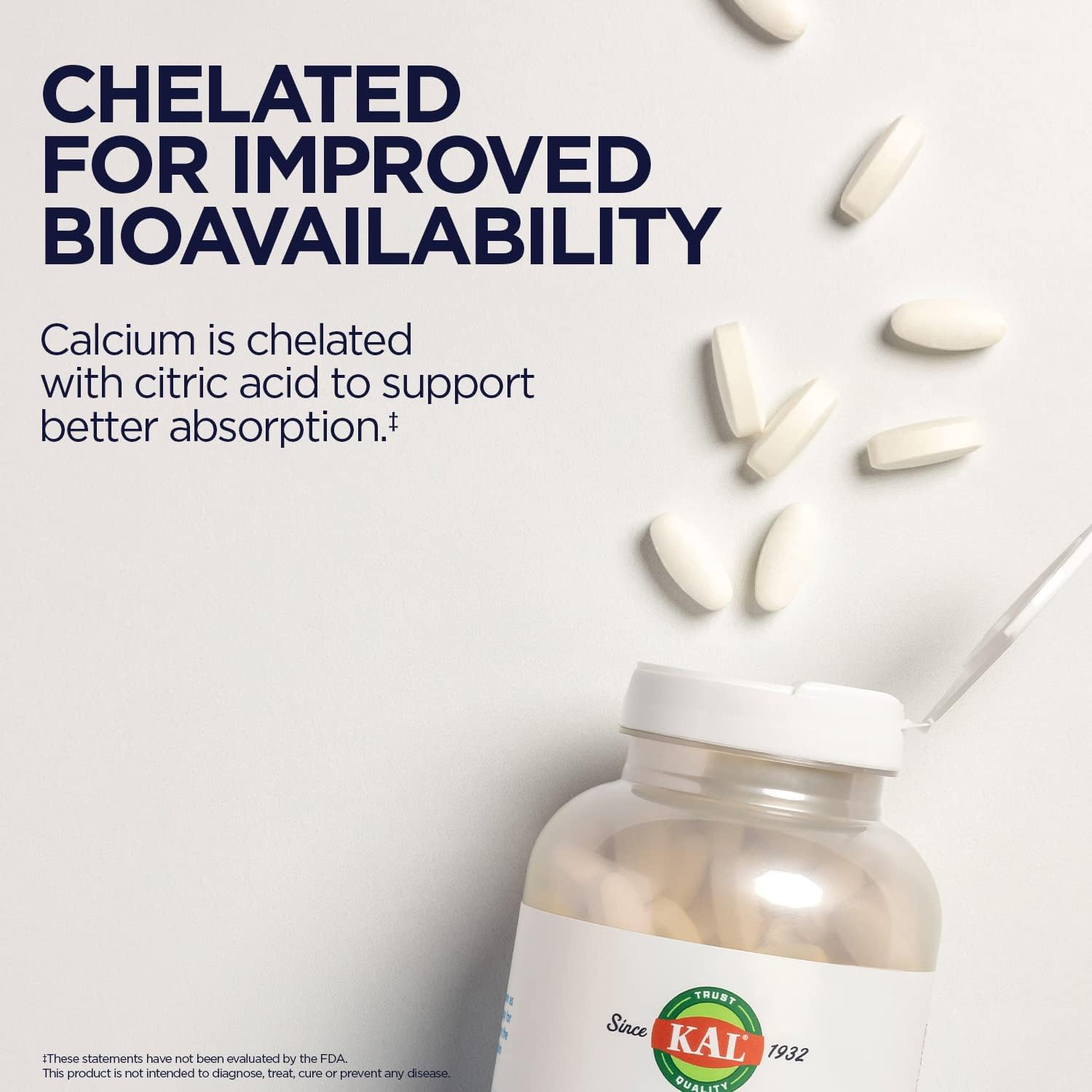 Calcium Citrate 1000mg Supplement for Bone & Heart Health, 180 Tablets - Gluten Free, Lab Verified - Women & Men's Calcium Tablets, Supports Nervous & Muscular System - Espot.com.au