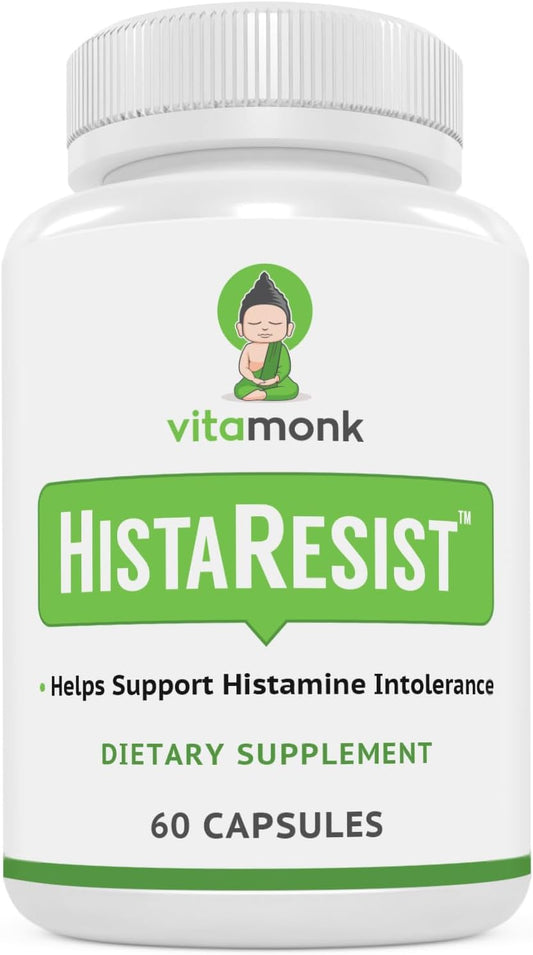 HistaResist Histamine Intolerance Supplement with Optimal DAO Enzyme Dose - 60 Capsules - Espot.com.au