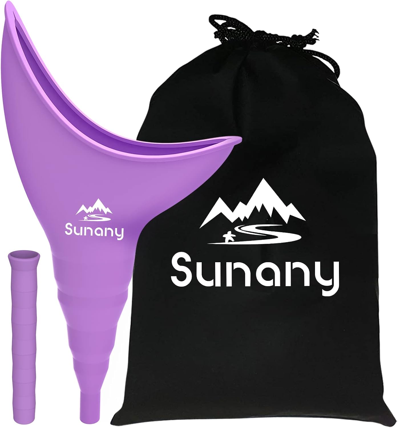 Reusable Female Urinal with Silicone Funnel - Portable Standing Female Urinal for Outdoor Activities, Camping, Travel - Sunany - Espot.com.au