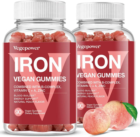 vegepower-vegan-iron-gummies---peach-flavor-multivitamin-supplement-with-iron-for-women-kids---supports-energy-blood-health-2-packs-1