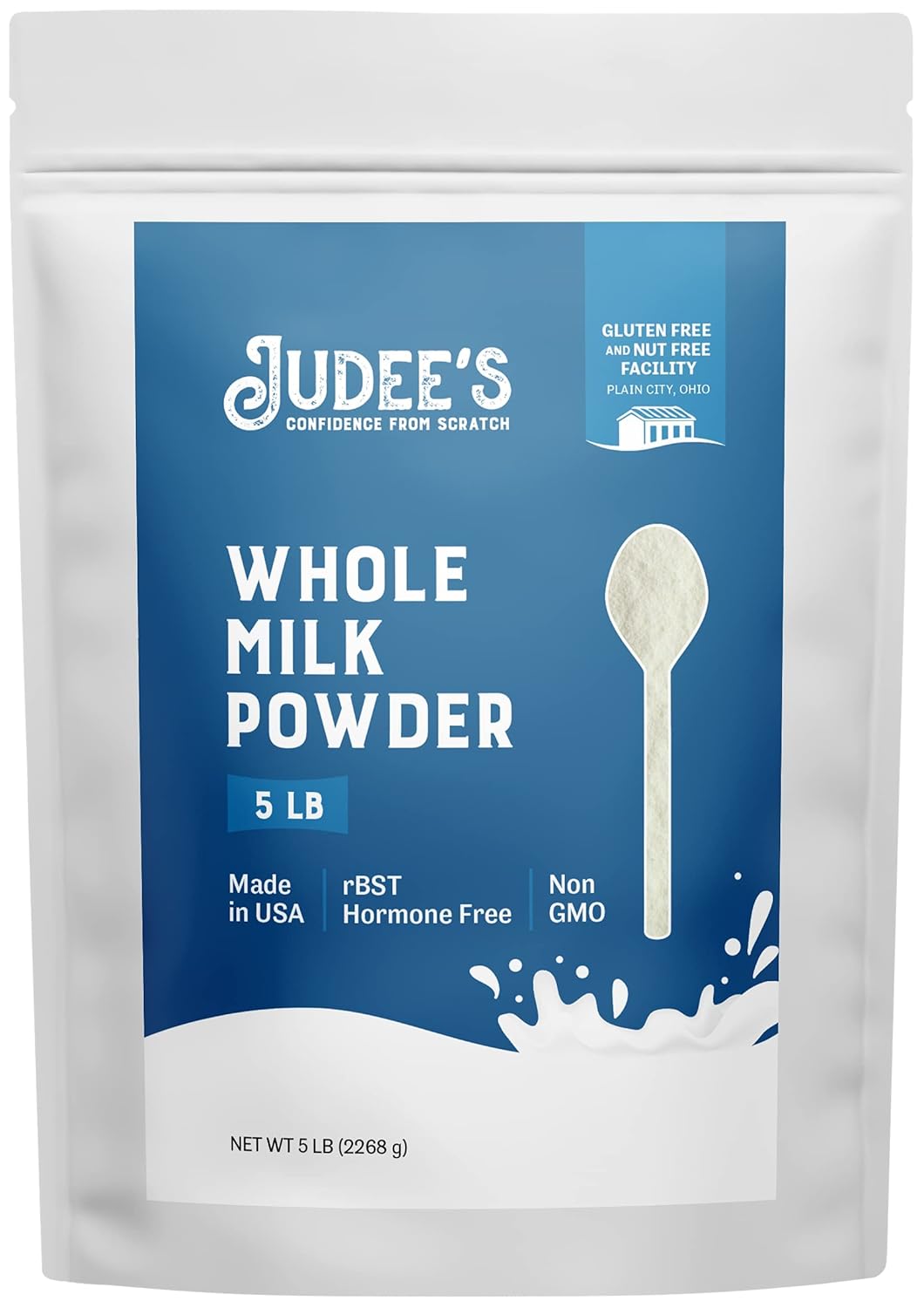 Bulk Whole Milk Powder 45lb (5lb Pack of 9) - Non-GMO, rBST Hormone-Free, Gluten-Free & Nut-Free - Made in USA - Ideal for Baking, Travel, and Pantry Storage - Espot.com.au