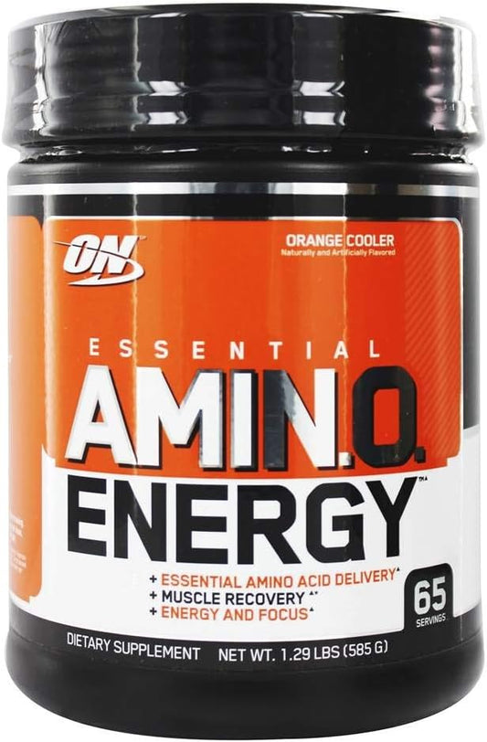 65 Servings of Optimum Nutrition Essential AmiN.O. Energy™ Orange Cooler - Boost Energy and Focus with Amino Acids