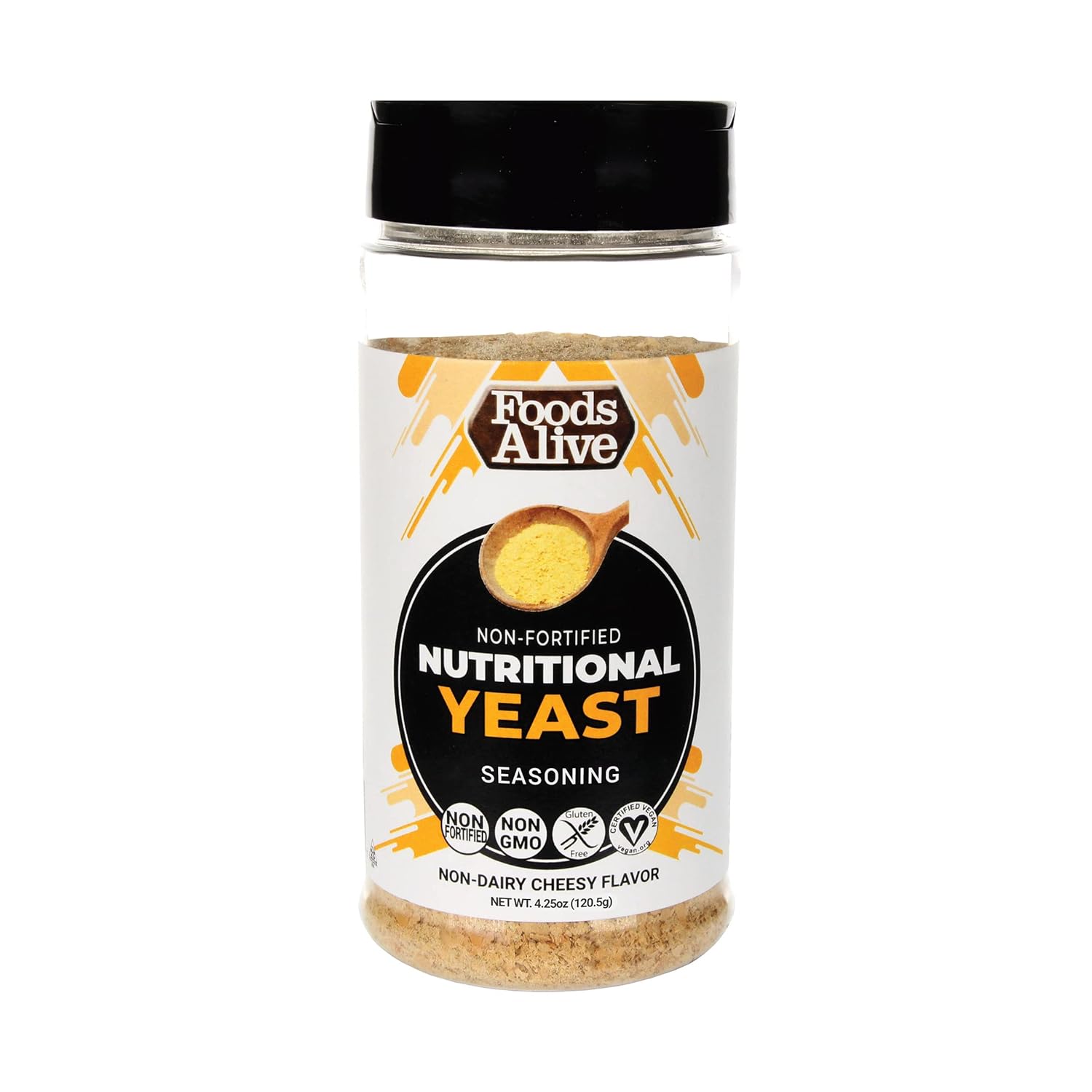 6oz Shaker of Foods Alive Non-Fortified Nutritional Yeast Flakes - Gluten-Free Vegan Protein, Cheese Powder, Popcorn Seasoning, Keto & Whole Foods Flavor Booster