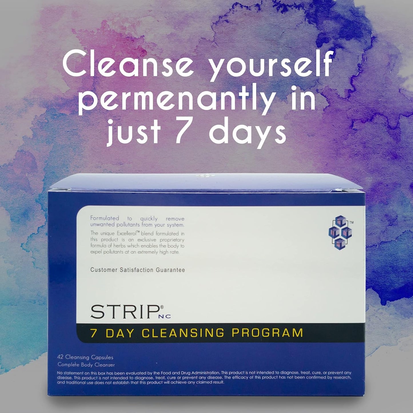 7-Day Detox Cleanse with Cleansing Herbs - Strip NC Fast Capsules for Toxin Elimination (42 Count) - 1 Pack