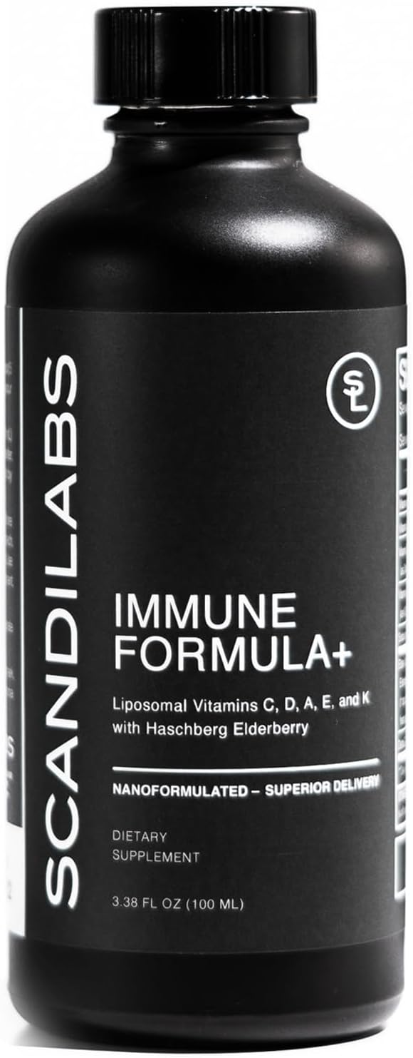 7-in-1 Liposomal Wellness Blend with Powerful Antioxidants & Vitamins - Scandilabs Immune Formula+ | Vegan, Gluten Free, Non-GMO, CGMP Certified