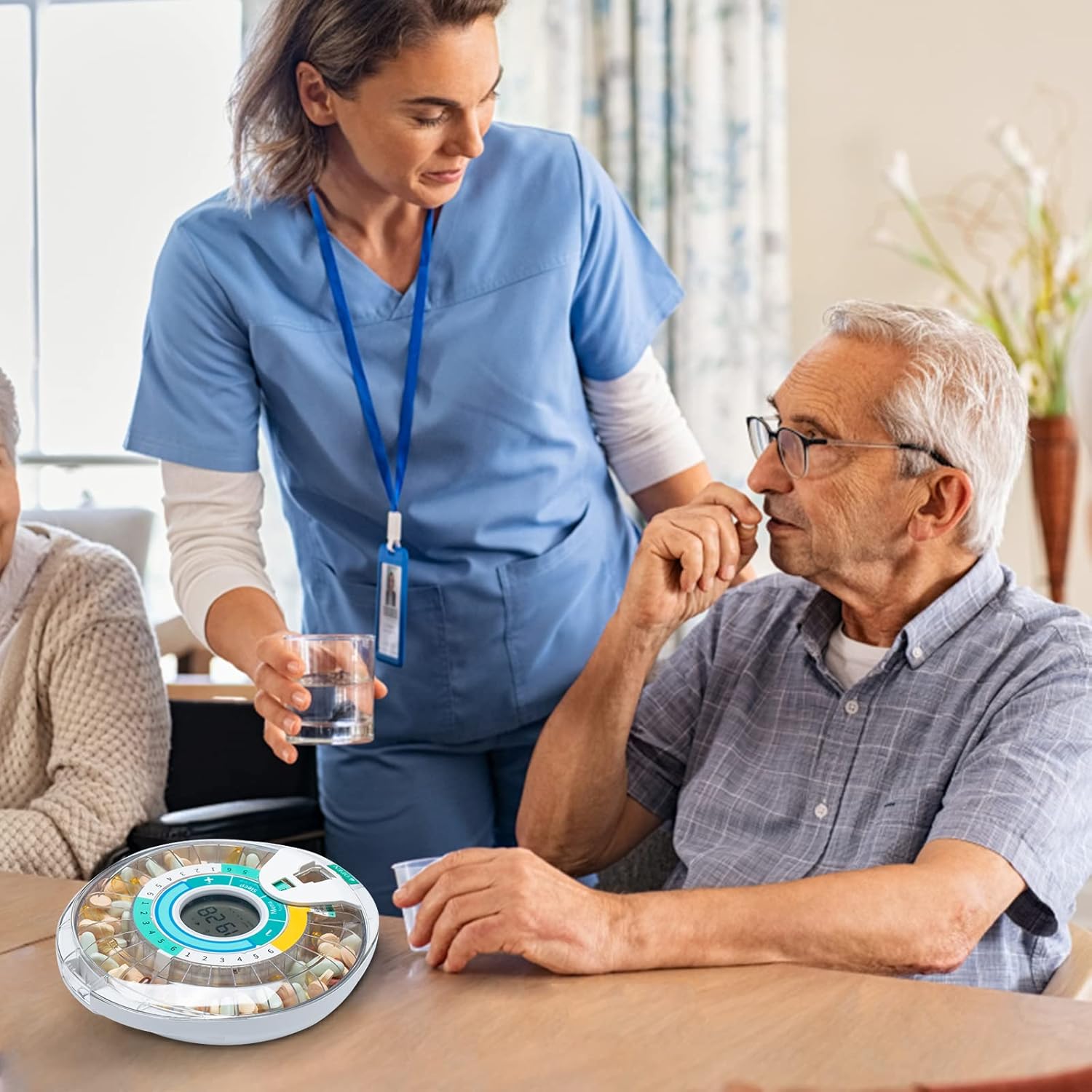 upgrade-bluetooth-smart-automatic-pill-dispenser-for-elderly---28-compartment-electronic-medication-organizer-with-sound-light-and-app-alarm---watch-operation-video-5