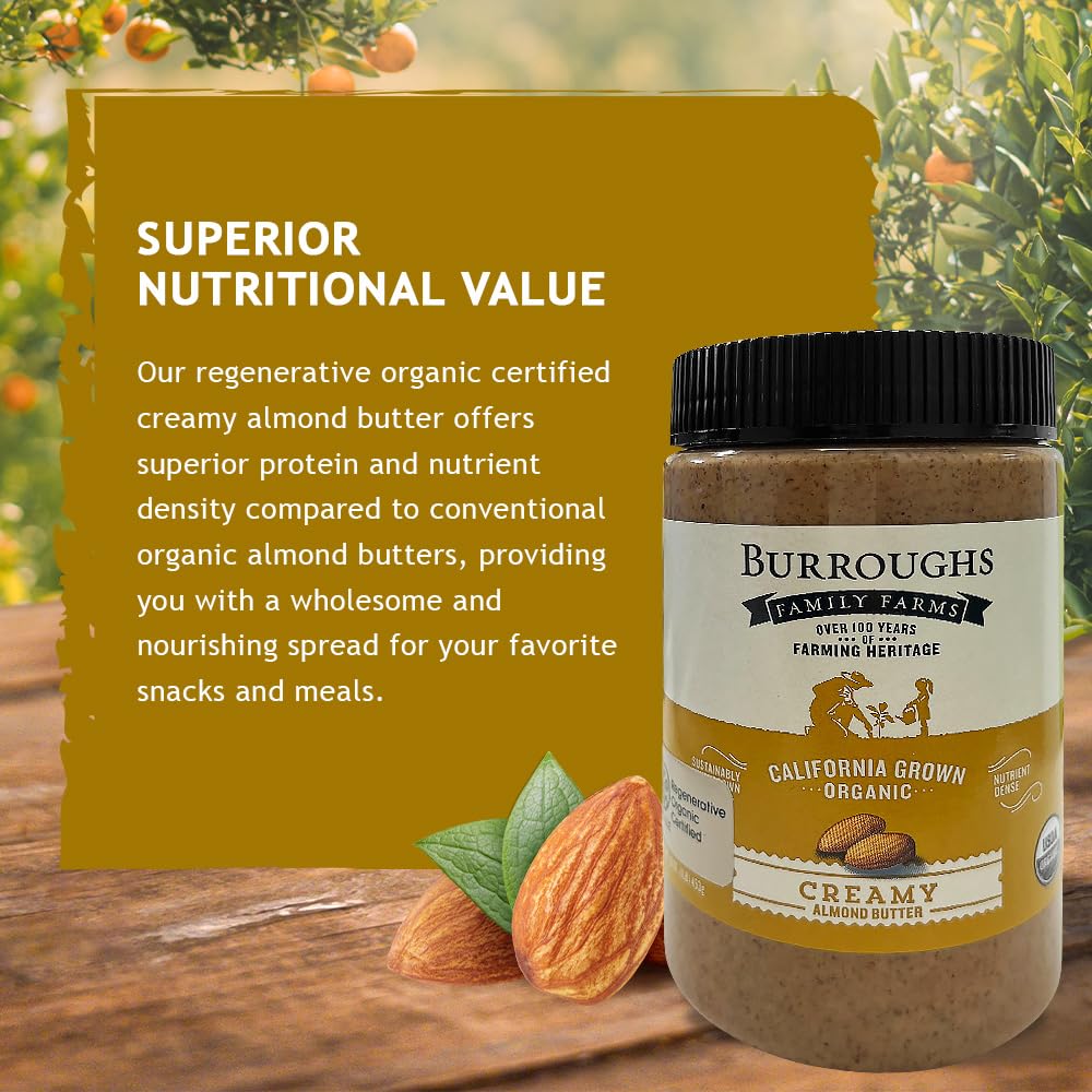 burroughs-family-farms-regenerative-organic-creamy-almond-butter---0-sodium-cholesterol---keto-paleo-vegan---16-oz-jar-3
