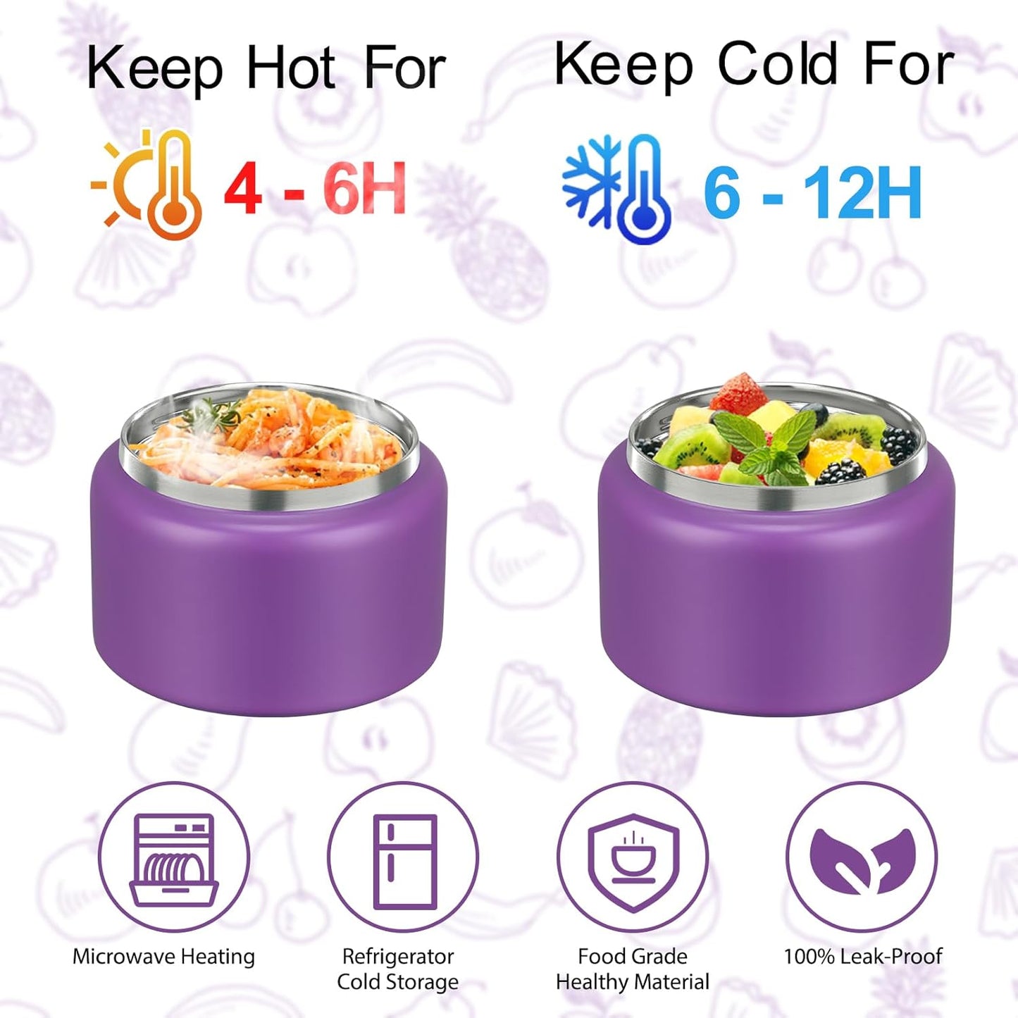 purple-kids-2-in-1-food-jar-with-snack-container---8oz-double-insulated-soup-thermo-for-hot-lunch---wide-mouth-stainless-steel-leak-proof-container-for-school-and-travel-4