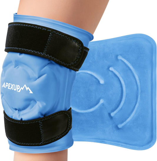 large-reusable-gel-ice-pack-wrap-for-knee-pain-relief---flexible-cold-pack-for-injuries-on-knee-back-shoulder-elbow-ankle-and-leg---blue-l---1-pack-1