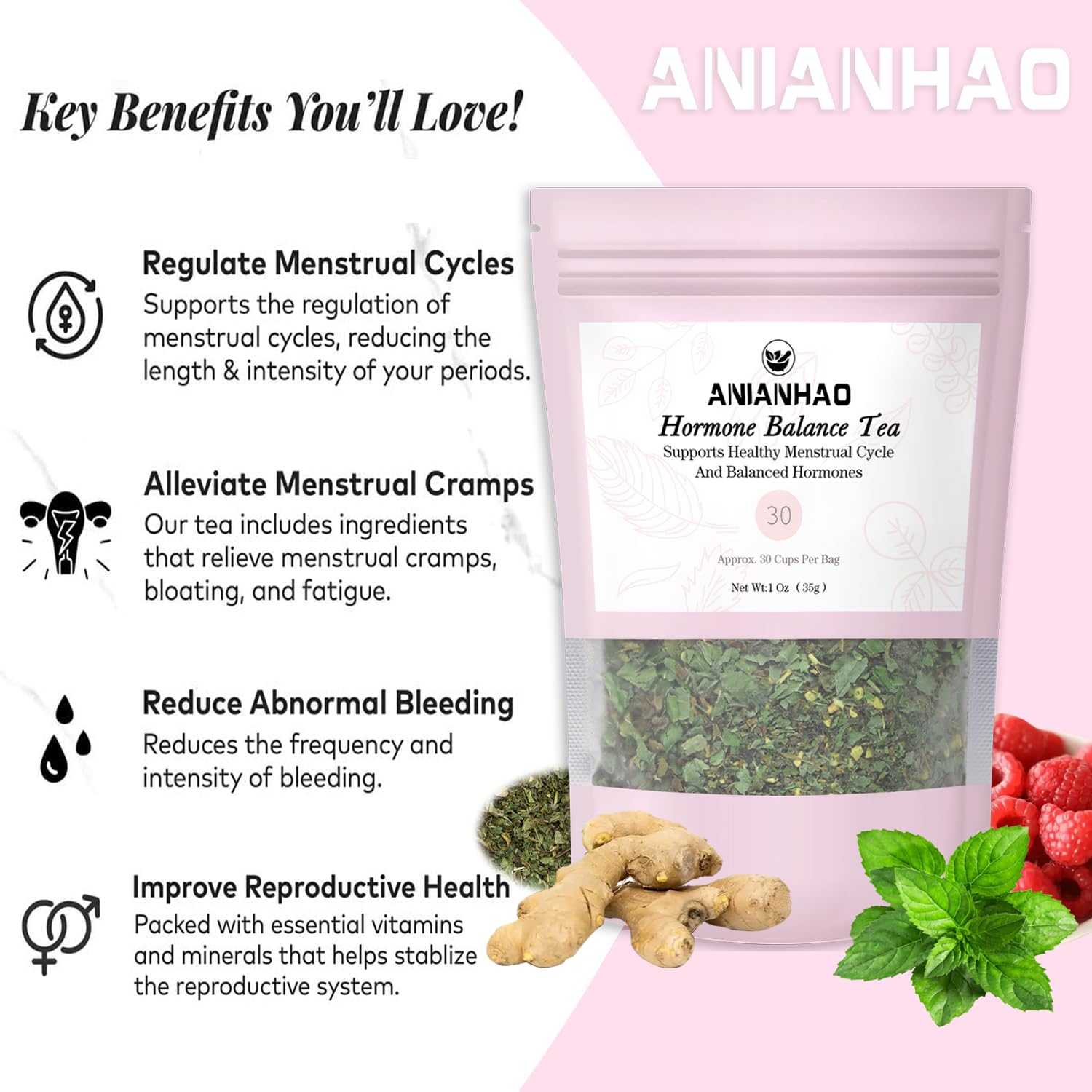 hormone-balance-tea-herbal-blend-for-natural-menstrual-cycle-support---spearmint-flavor-loose-leaves---anianhao-herbal-tea-5