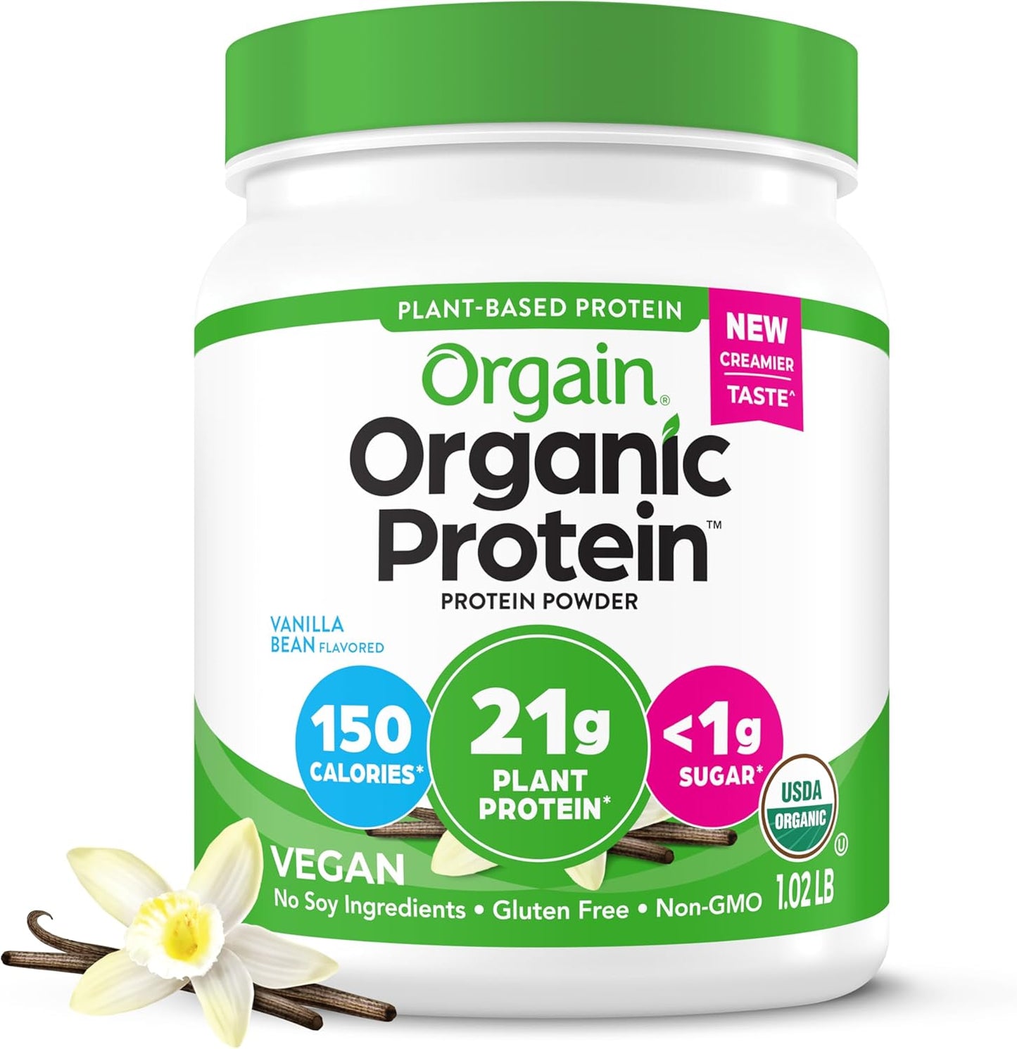 orgain-organic-vanilla-bean-vegan-protein-powder---21g-plant-based-protein-4g-prebiotic-fiber-non-gmo-no-added-sugar-lactose-free-ideal-for-shakes-smoothies---102-lb-1