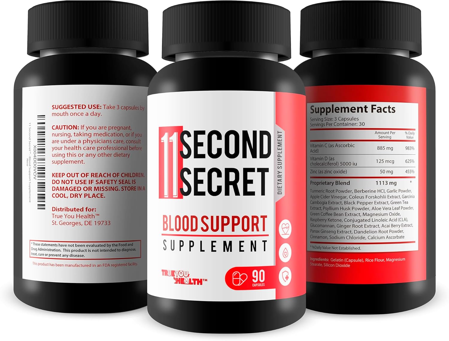 Advanced Glucose Support Supplement with Turmeric & Berberine for Blood Sugar Health - True You Health 11 Second Secret Sugar Support Formula - Espot.com.au