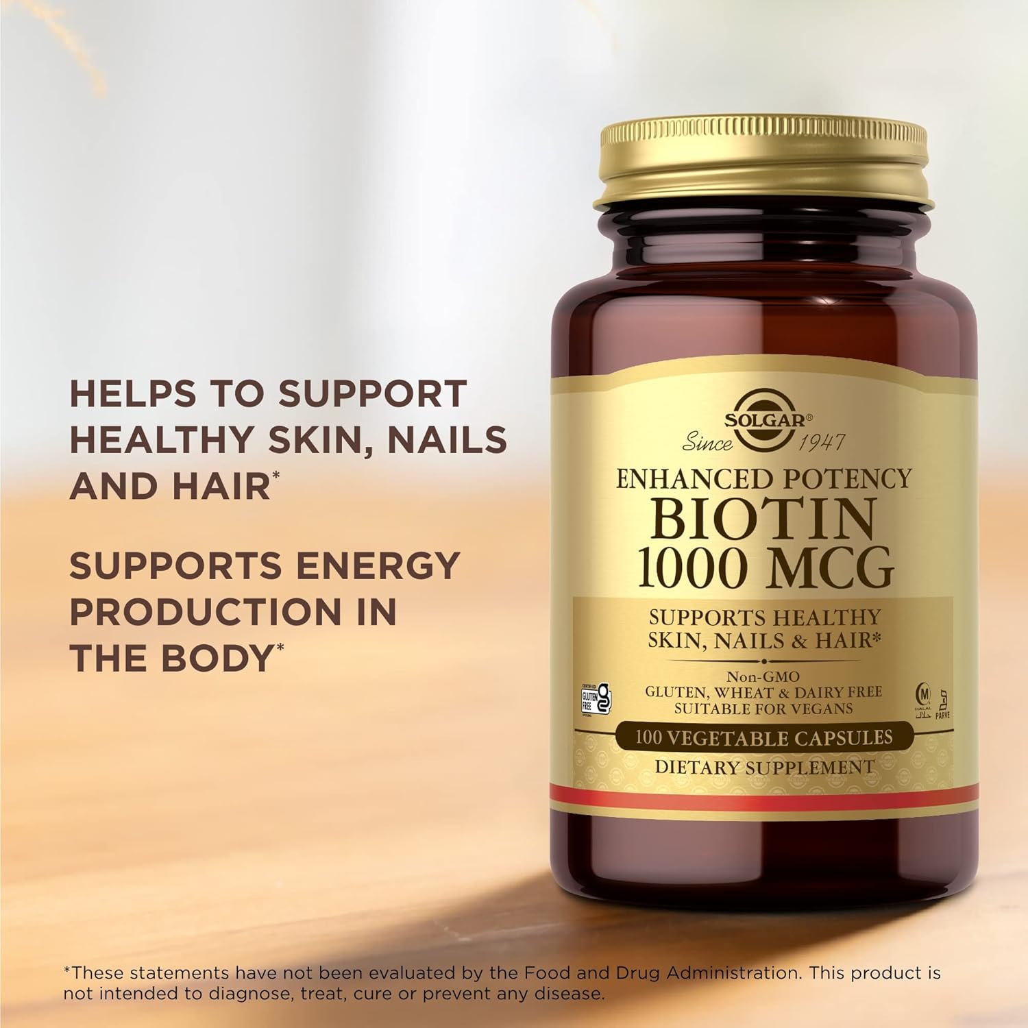solgar-biotin-supplement-1000-mcg---100-capsules-for-healthy-skin-nails-hair---non-gmo-vegan-gluten-free-dairy-free---kosher-halal---100-servings-5