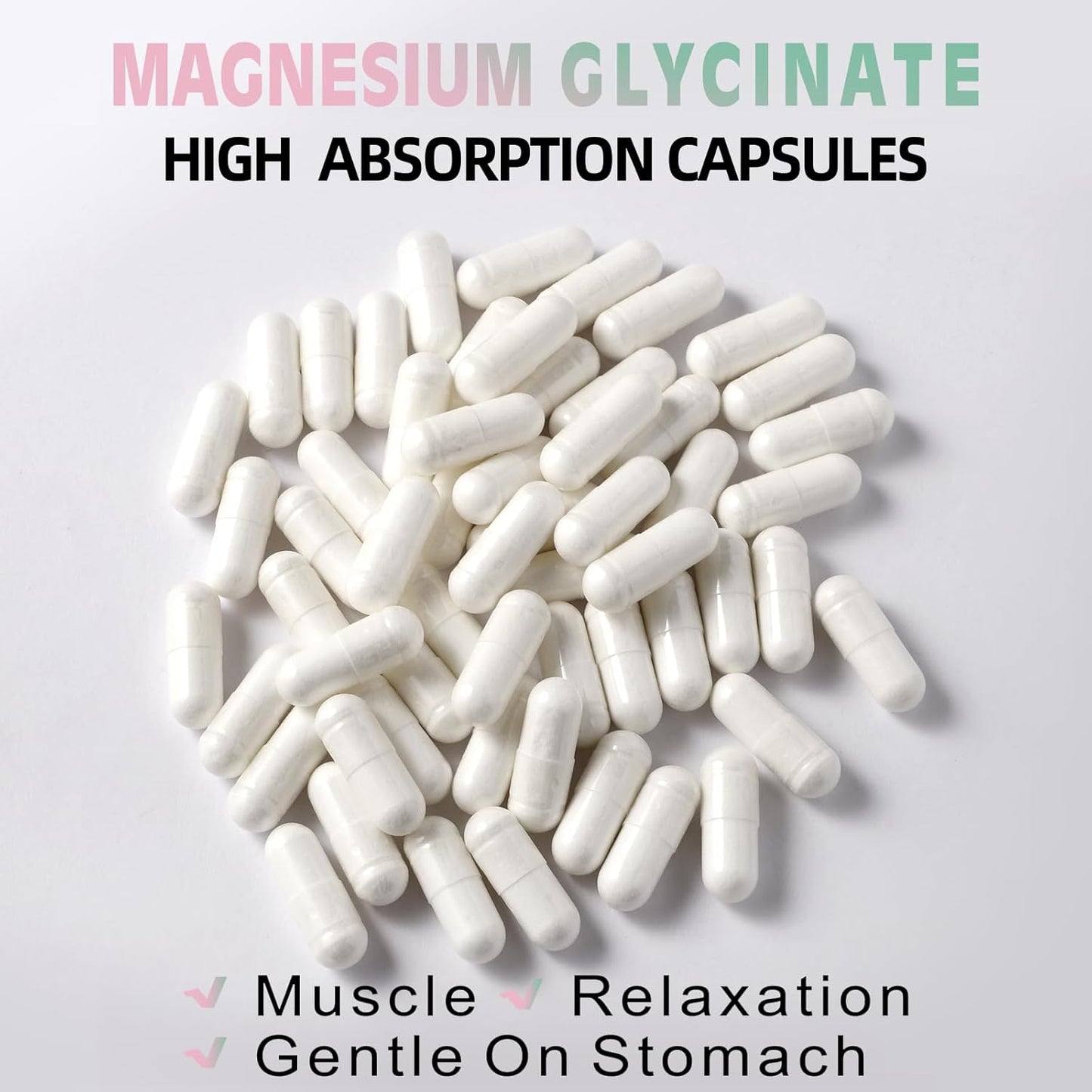 High Absorption Magnesium Glycinate 400MG, Gentle on Stomach, Non-GMO, 180 Vegetarian Capsules by greenvita - Espot.com.au