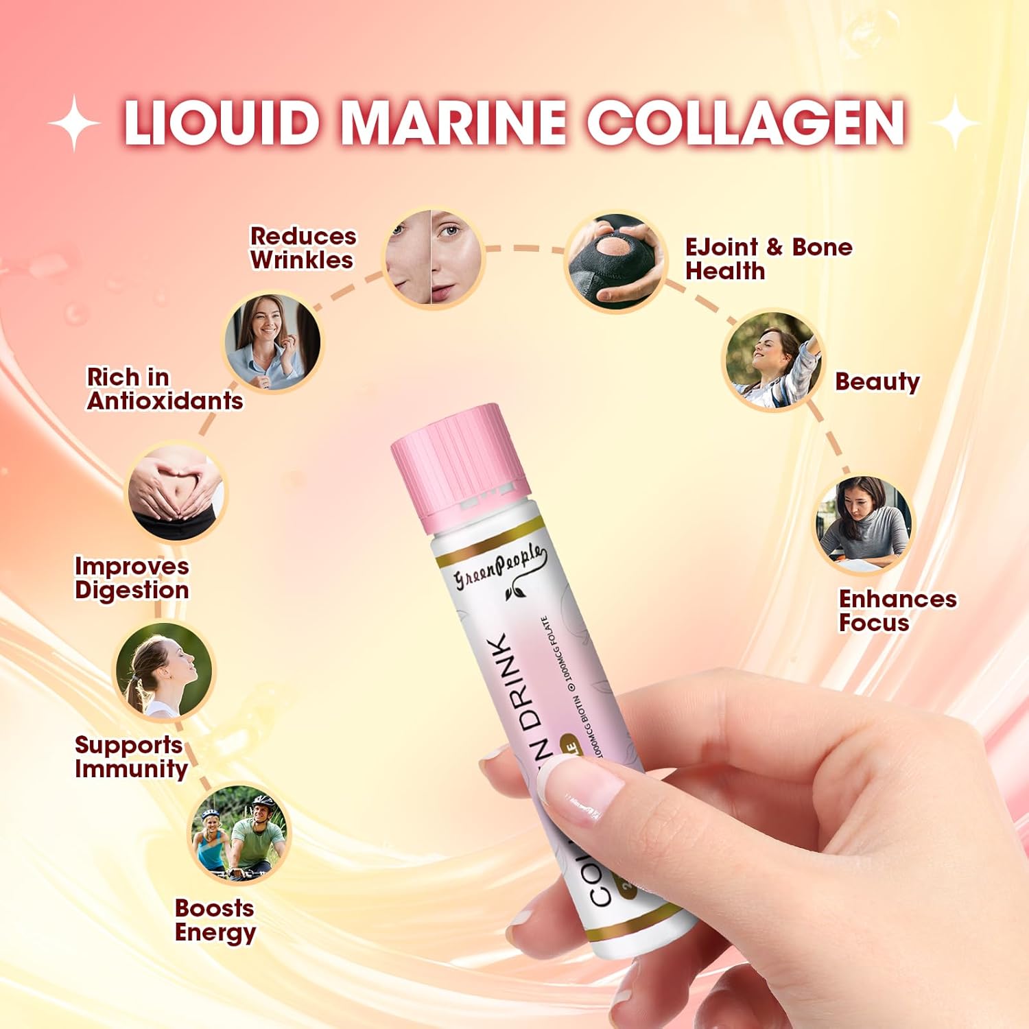 greenpeople-liquid-collagen-with-fish-collagen-peptides-hyaluronic-acid-and-vitamins-for-hair-skin-nails-joints-and-bones-support---10-bottles-of-085-fl-oz-apple-flavor---men-women-4