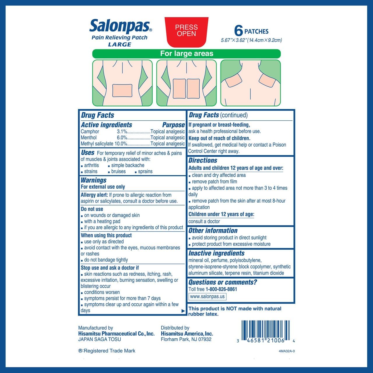 salonpas-large-pain-relieving-patch---6-count-for-back-neck-shoulder-knee-pain---8-hour-relief-for-muscle-soreness-6