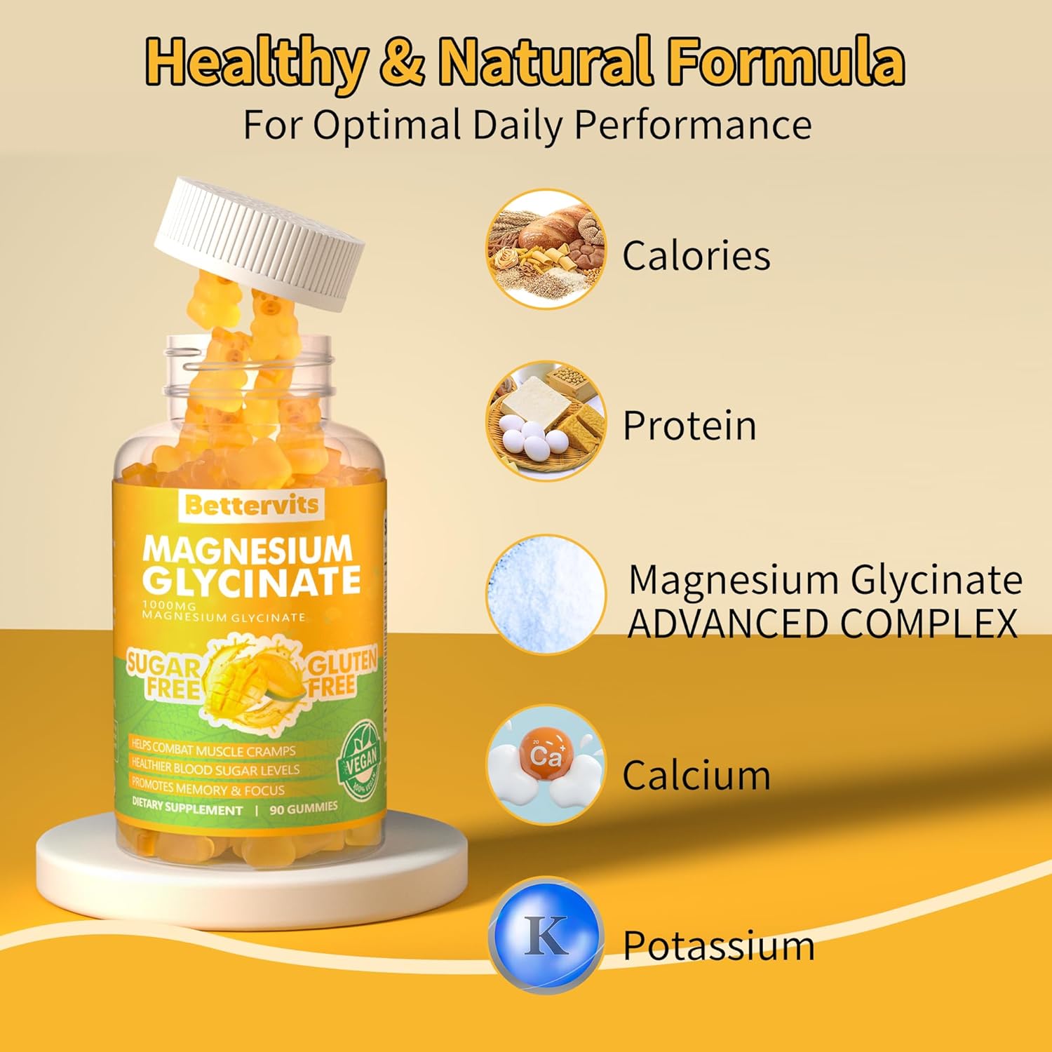 90-ct-bettervits-sugar-free-magnesium-glycinate-gummies---1000mg-potassium-supplement-with-vitamin-d-b6-coq10-for-calm-mood-sleep-support---mango-pineapple-flavor-4