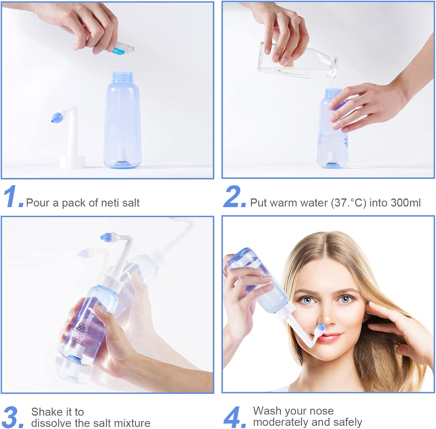 300ml-uraqt-neti-pot-nasal-rinse-kit-with-20-salt-packets---sinus-rinse-bottle-for-adult-and-kid---bpa-free---pressure-rinse-nasal-irrigation-4