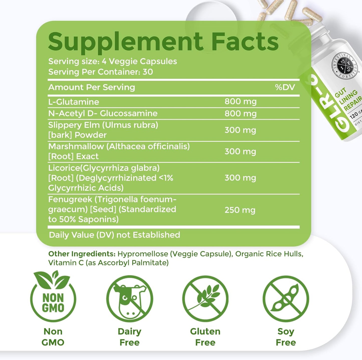 intestinal-fortitude-glr-6-gut-health-supplement-with-l-glutamine-slippery-elm-dgl-licorice-root---repair-leaky-gut-ibs-ibd-gerd---vegan-formula-2