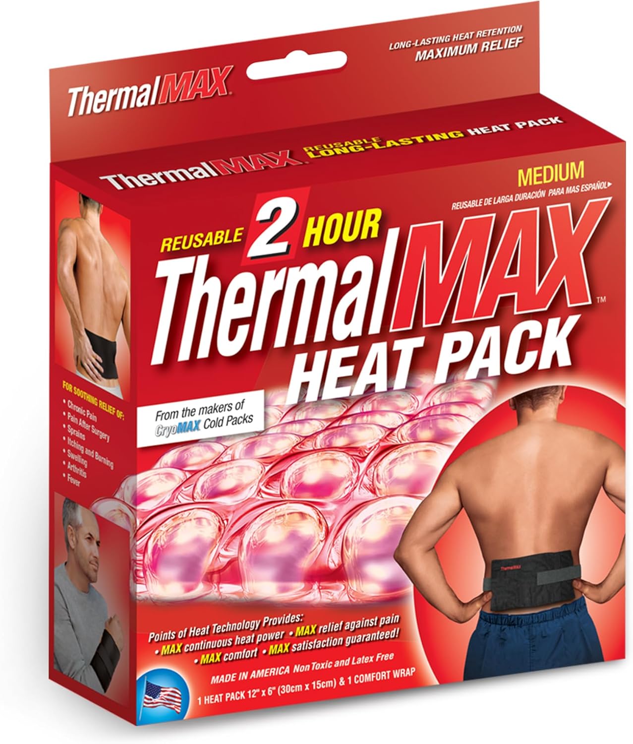 medium-thermalmax-reusable-heat-pack-with-adjustable-straps---up-to-2-hours-of-therapeutic-heat-for-pain-relief-muscle-comfort-knee-back-hip-surgery---fast-heating-relief-wrap-2
