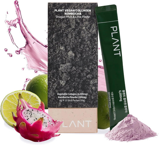 vegan-collagen-peptide-kombucha-powder-with-probiotics-vitamin-c---dragonfruit-lime-flavor-tripeptide-collagen-booster-for-gut-skin-health-15-packets-2000mg-1
