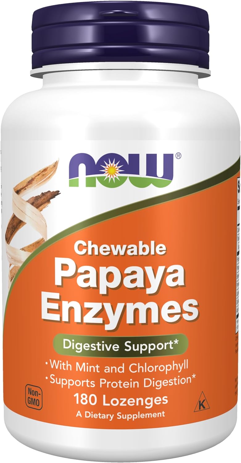 now-foods-papaya-enzyme-with-mint-and-chlorophyll-chewable-lozenges-for-digestive-support---180-supplements-1