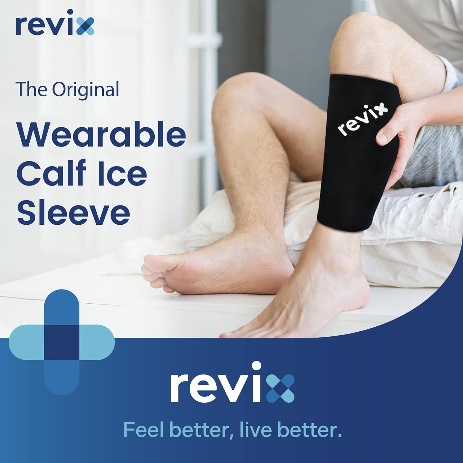 XL Shin Ice Pack Sleeve - Reusable Cold Compression for Knee, Arm, Elbow, Lower Leg - Soft Gel for Post-Workout Recovery - 360° Coverage - Espot.com.au