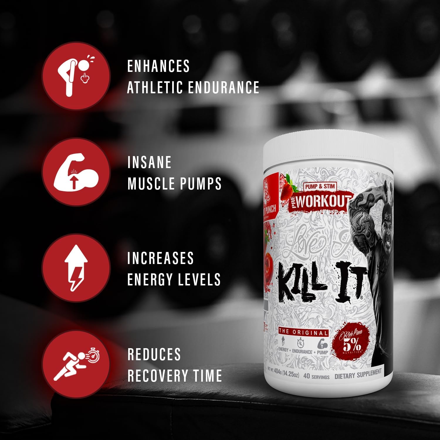 5-nutrition-rich-piana-kill-it-pre-workout-powder---blue-raspberry-flavor---1369-oz-40-servings---with-creatine-caffeine-beta-alanine-hydroprime-glycerol-for-pump-strength-endurance-4
