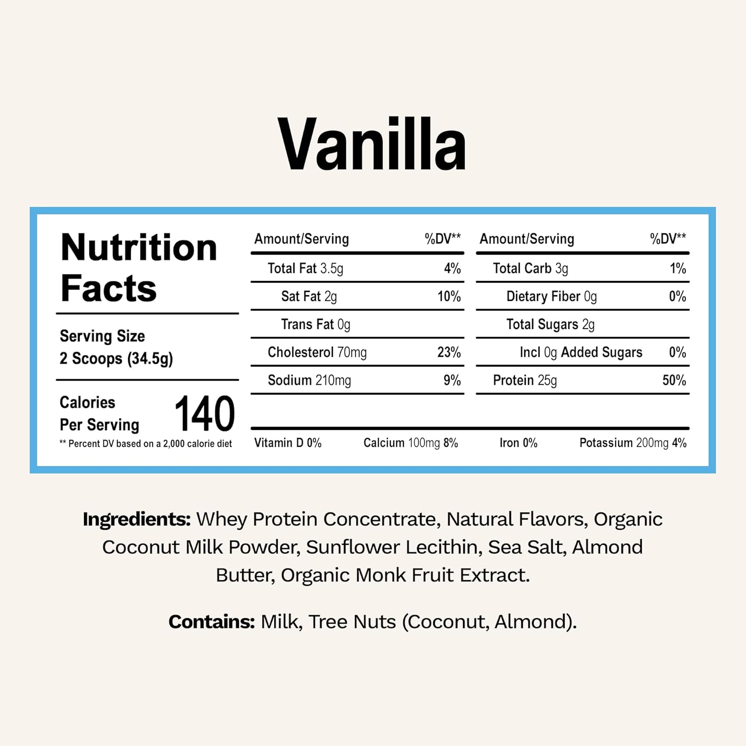 Vanilla Grass-Fed Whey Protein Powder - 25g Protein, Sugar-Free, Gluten-Free, Soy-Free - No Artificial Flavors, Colors, or Preservatives (2.3 lbs) - Espot.com.au