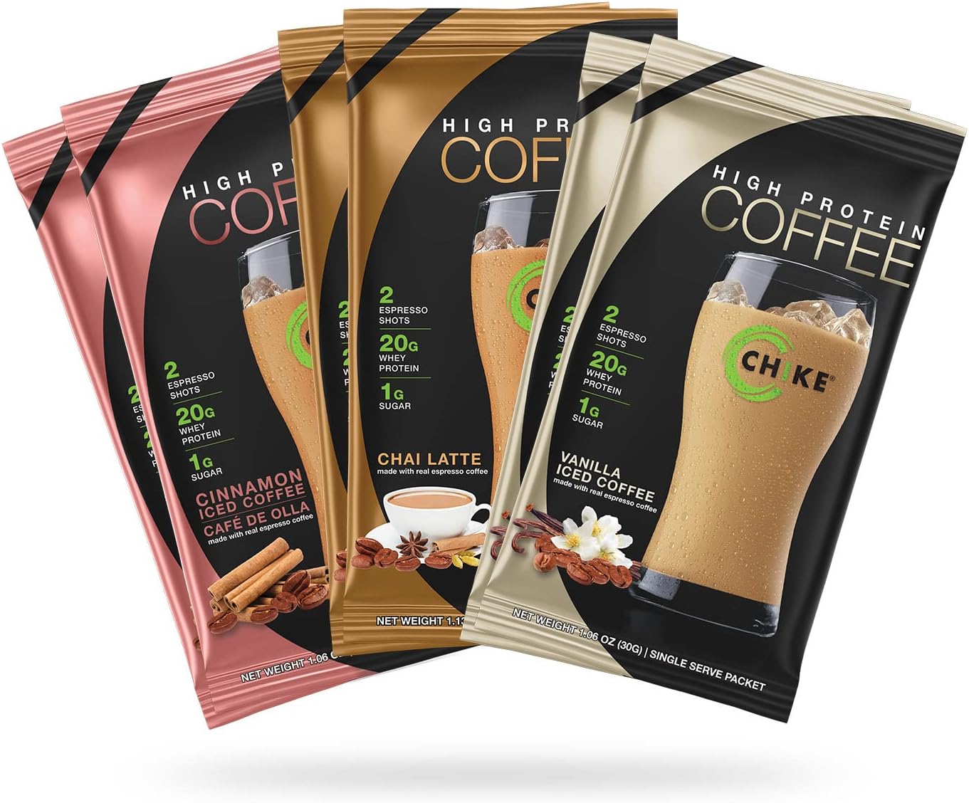 chike-latte-love-high-protein-iced-coffee-sampler-pack---6-single-serve-packets-20g-protein-2-shots-espresso-1g-sugar-keto-gluten-free-1