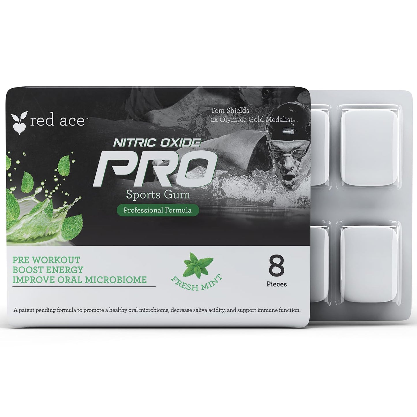 fresh-mint-red-ace-nitric-oxide-pro-sports-chewing-gum---8-pieces-with-vitamin-c-and-zinc-citrate-for-enhanced-performance-1