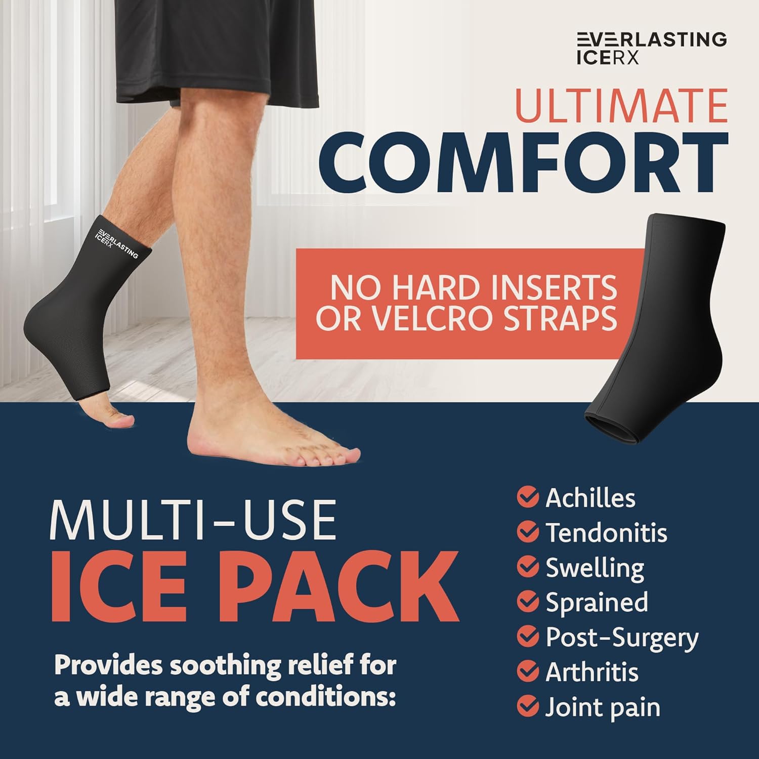 reusable-ankle-ice-pack-wrap-for-pain-relief---cold-compression-therapy-for-swelling-plantar-fasciitis-sprained-ankles---everlasting-ice-rx-4