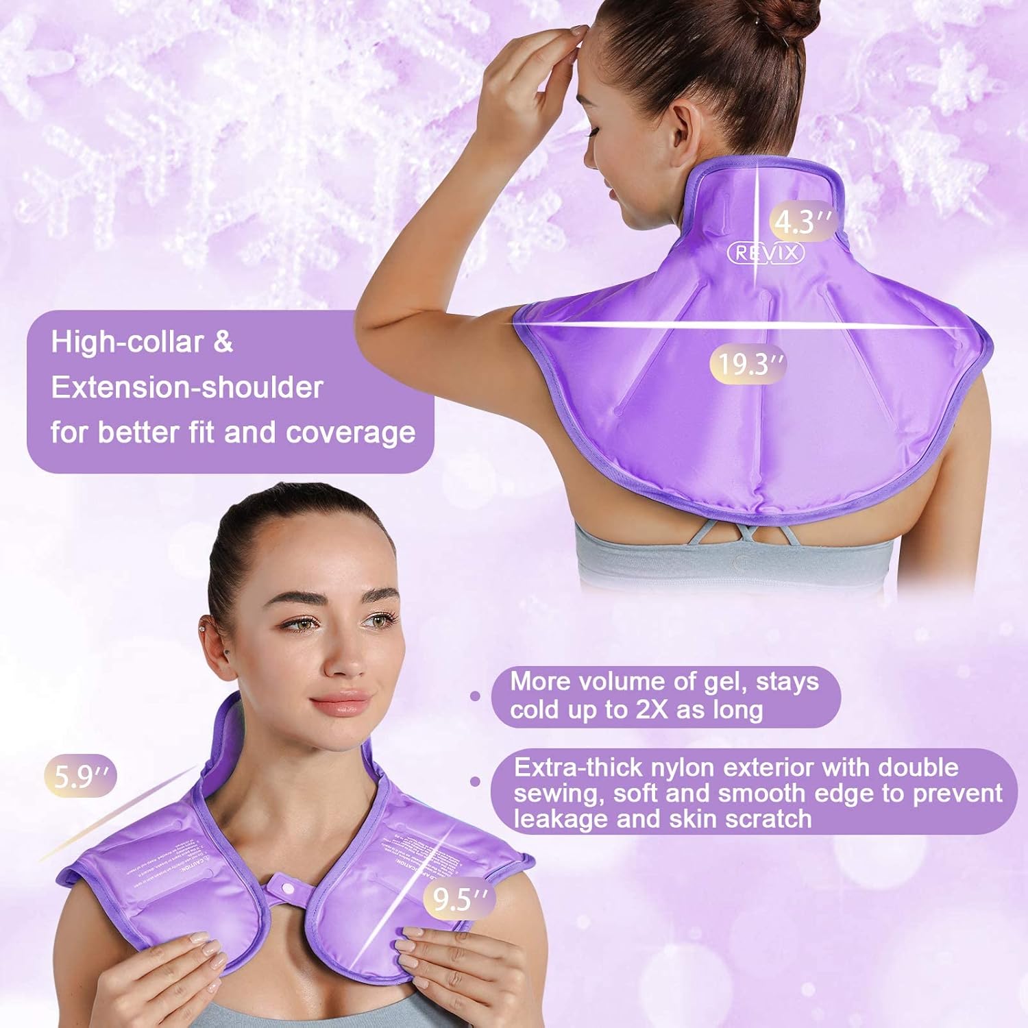 Large Reusable Knee Ice Pack and Shoulder Wrap for Pain Relief - REVIX Upper Back and Neck Injury Ice Pack - Espot.com.au