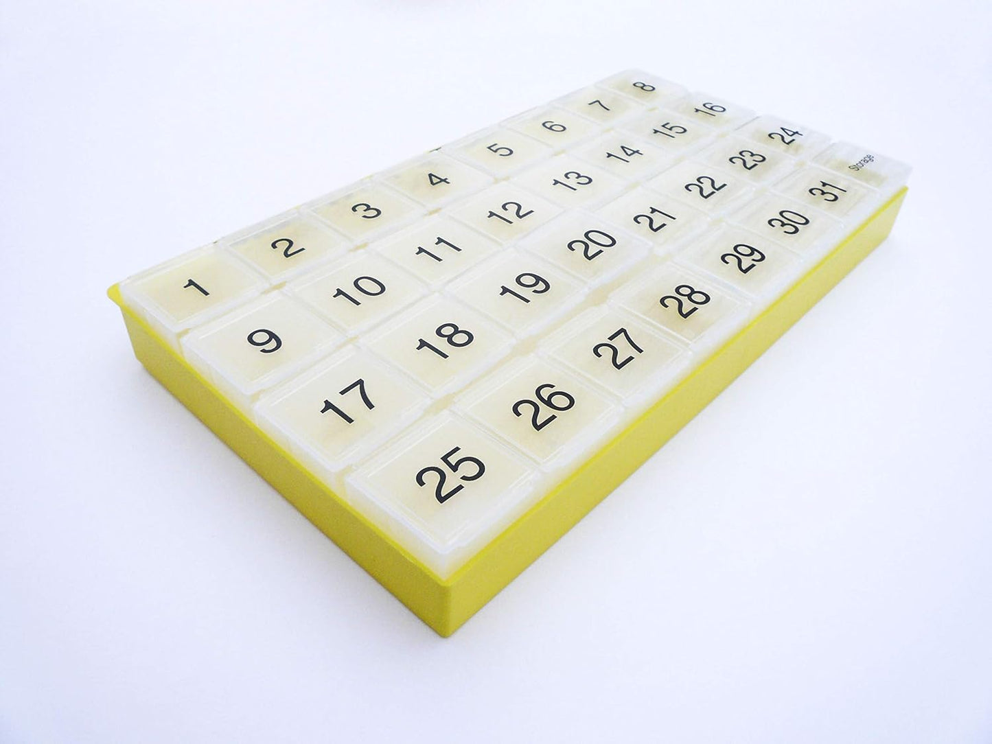 promed-supplies-31-day-monthly-pill-organizer-with-31-compartments-tray-and-8-removable-compartments---yellow-color-3