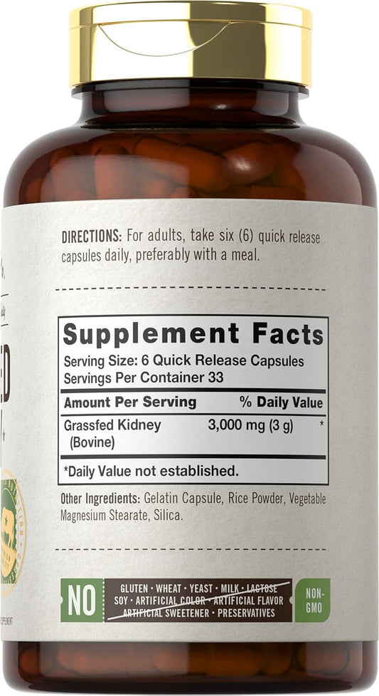 herbage-farmstead-grass-fed-beef-kidney-capsules---3000mg-200-count---pasture-raised-bovine-supplement-hormone-and-pesticide-free-non-gmo-gluten-free-1