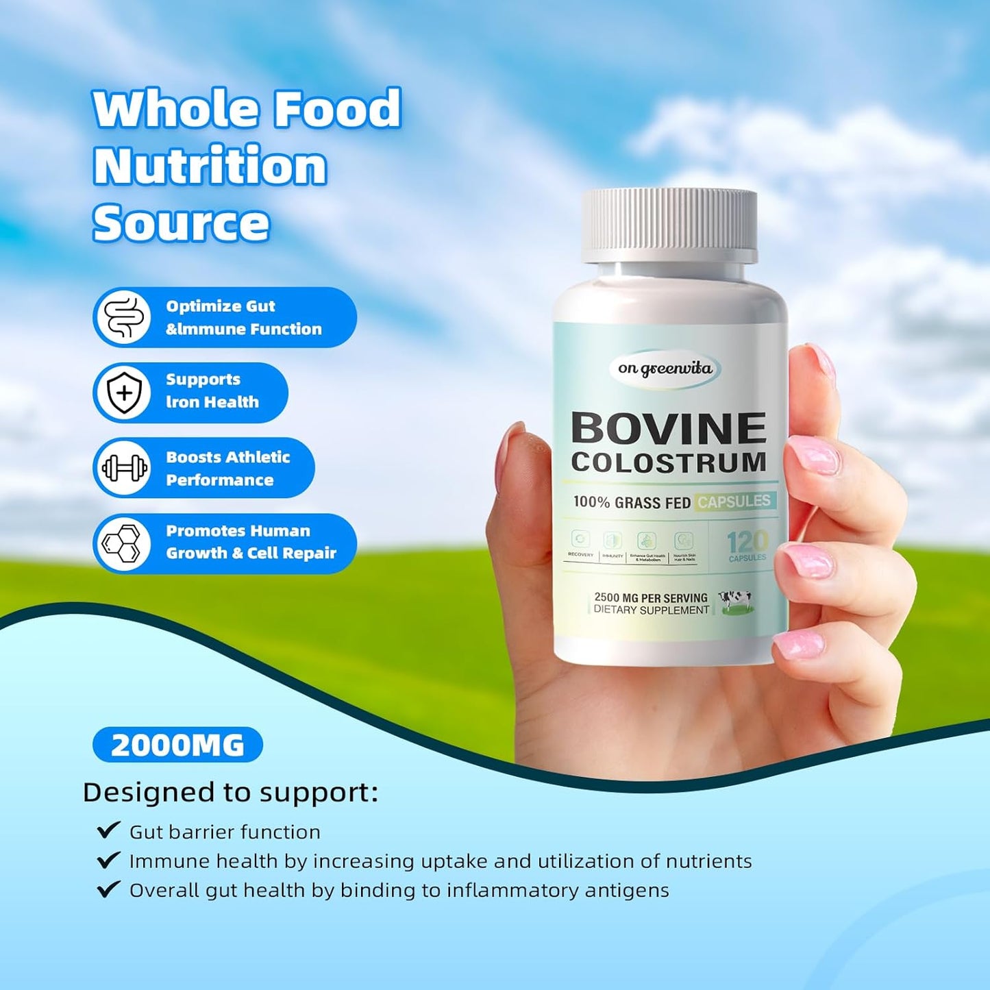greenvita-bovine-colostrum-capsules-2000mg---120-ct-immune-boost-muscle-recovery-energy-50-igg-cow-colostrum-for-gut-health-hair-skin-gluten-free-superfood-supplement-4